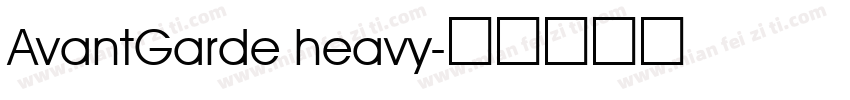 AvantGarde heavy字体转换